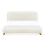 Othello Queen Bed - Ivory Boucle - 0