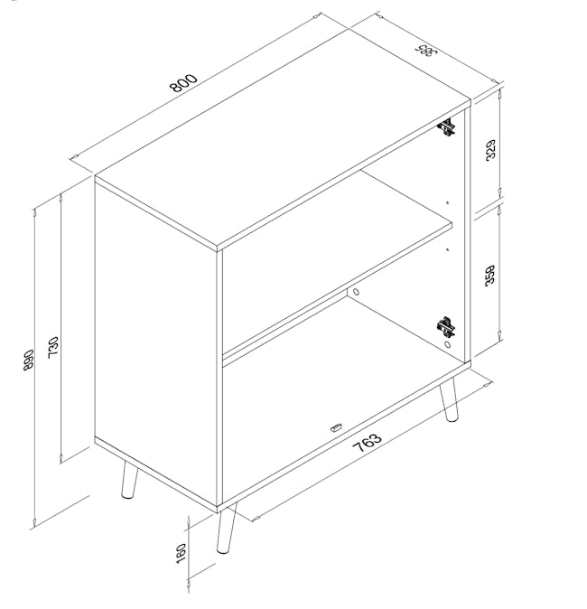Lusk Cabinet 0.8m - 5
