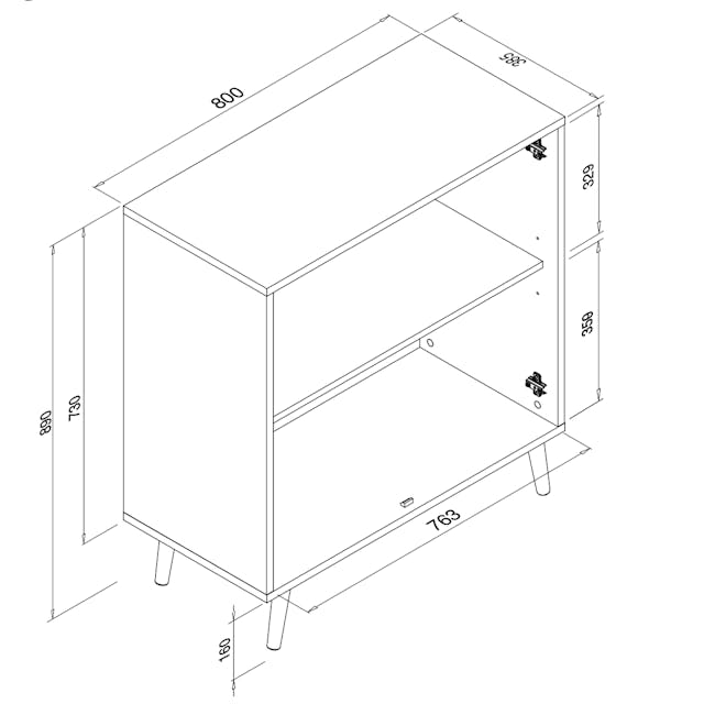Lusk Cabinet 0.8m - 5