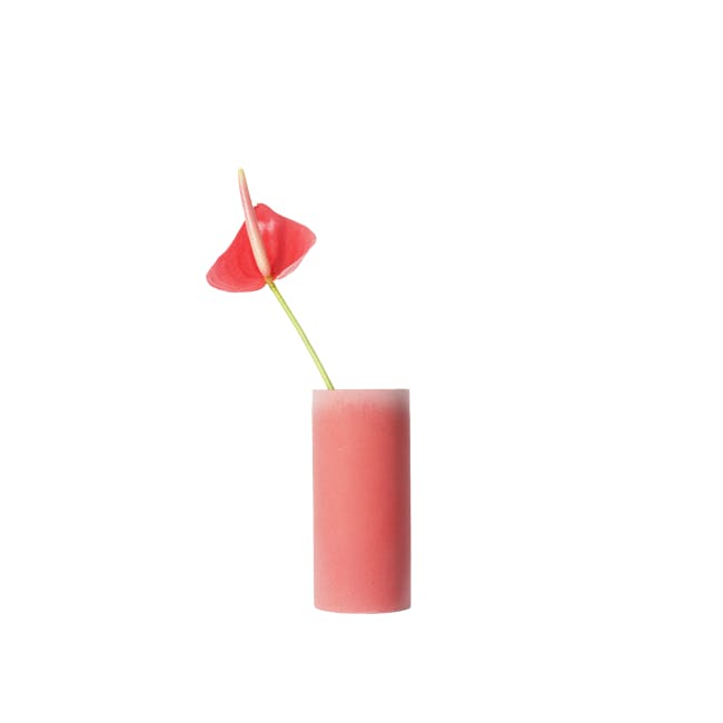 Tubular Short Vase 15 cm - Imperial Red - 0