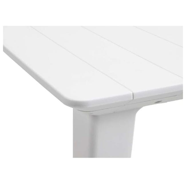 Lima Table with Tisara Chairs Set - White - 3
