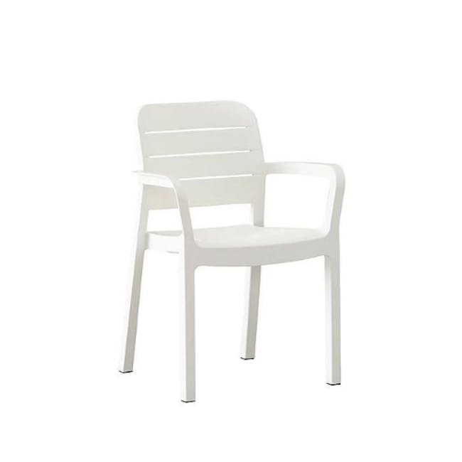 Lima Table with Tisara Chairs Set - White - 1