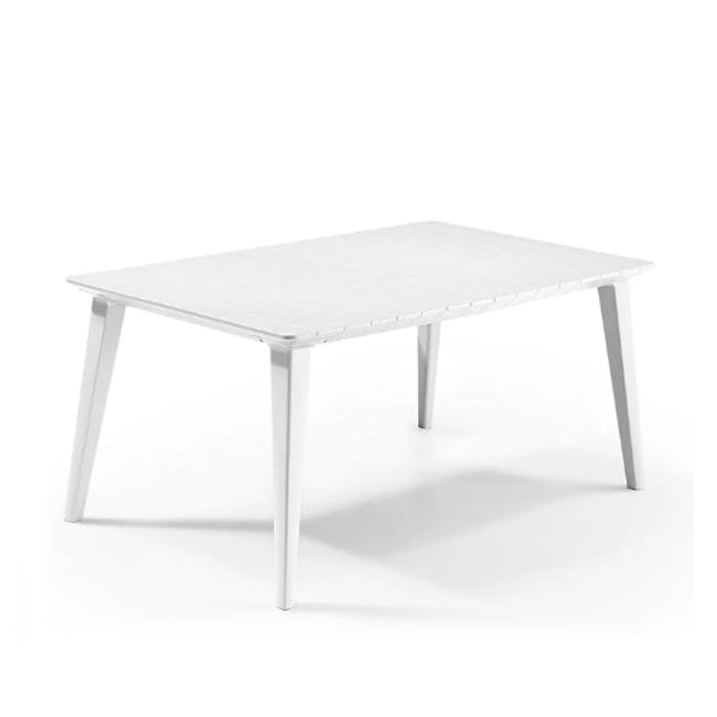 Lima Table with Tisara Chairs Set - White - 2
