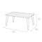 Lima Table with Tisara Chairs Set - White - 5