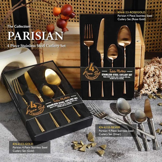 Table Matters Parisian 4pc Cutlery Set - Silver - 4