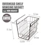 Small Overhead Shelf Hanging Basket - Matt Black - 6