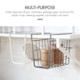 Small Overhead Shelf Hanging Basket - Matt Black - 1