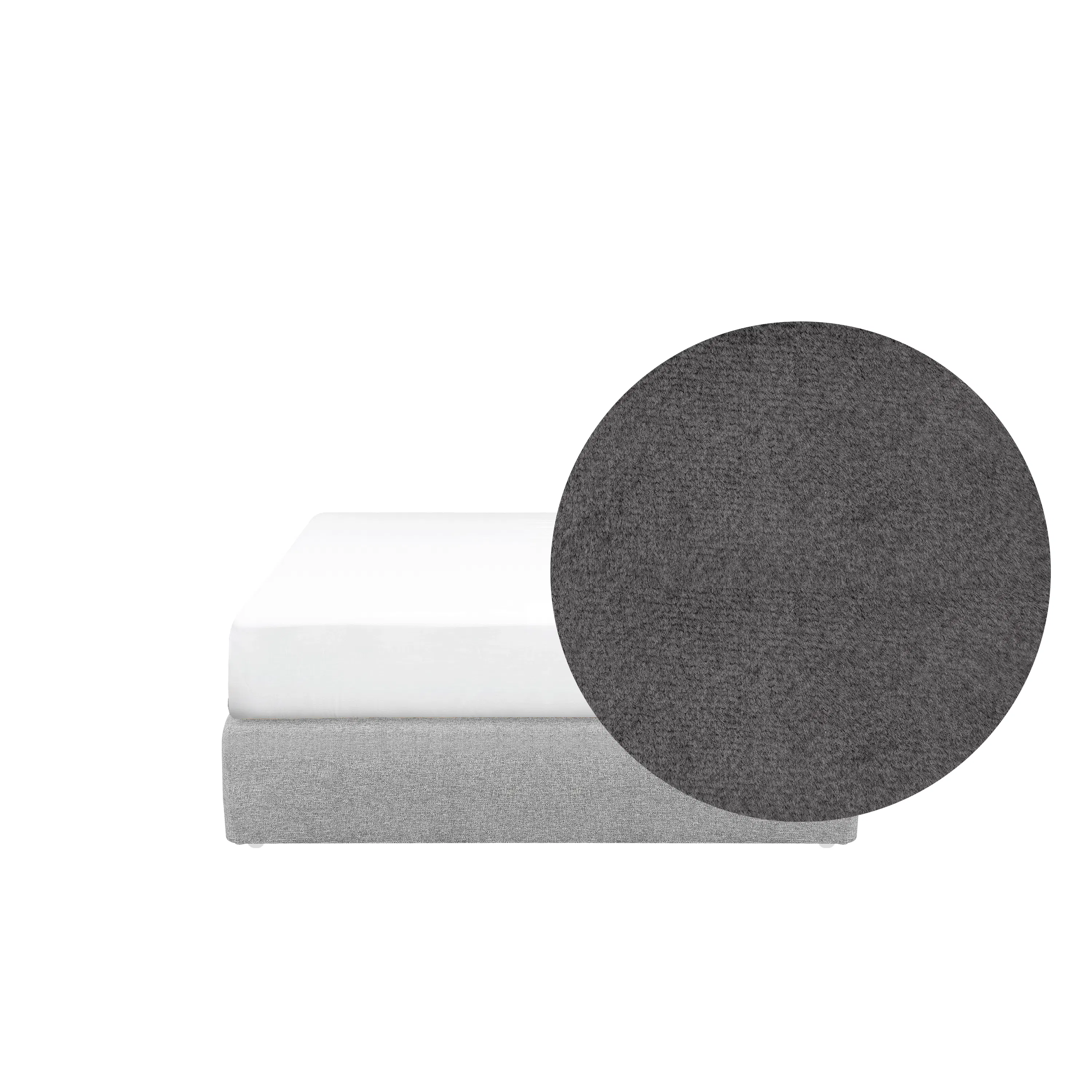 ESSENTIALS Super Single Box Bed - Shadow Grey (Pet Friendly)
