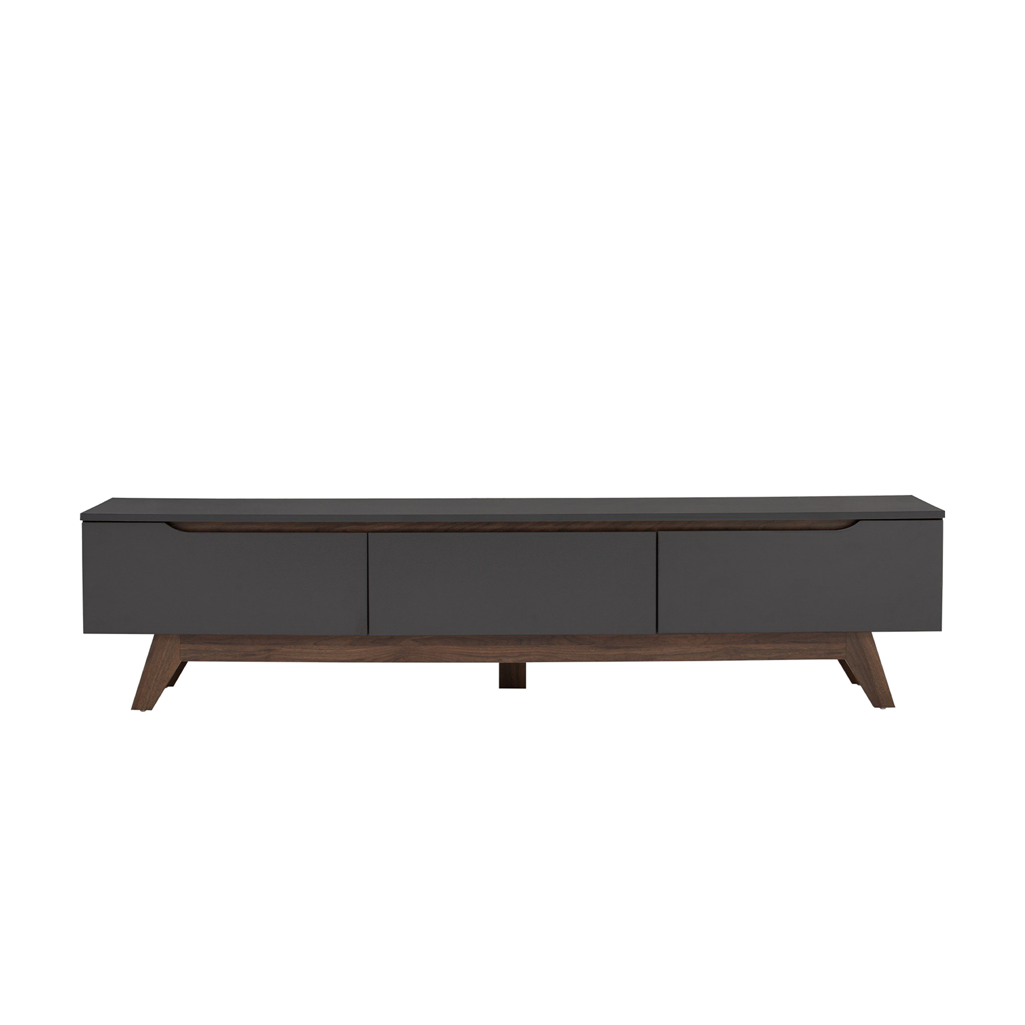 Miah TV Console 1.8m - Walnut, Grey