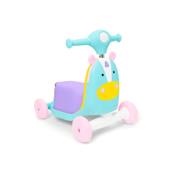 Skip Hop Zoo Ride On 3 in 1 Scooter - Unicorn - 0