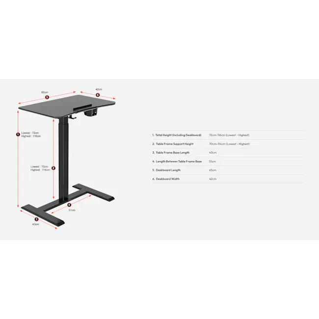 TTRacing TACTO Portable Standing Desk - Walnut - 17
