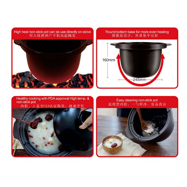 TOYOMI 4.0L Micro-com High Heat Stew Cooker HH 6080 - 6