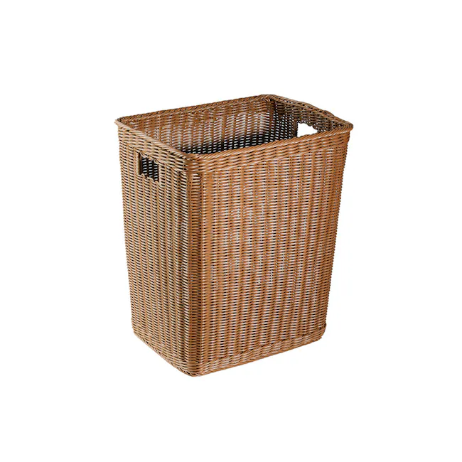 Genesis Rattan Basket - 1 - Wicker laundry basket, brown wicker, sturdy construction, rectangular shape, open top