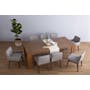 Clarkson Dining Table 1.8m in Cocoa with 4 Fabian Dining Chairs in Dolphin Grey - 1