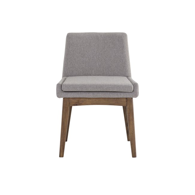 Clarkson Dining Table 1.8m in Cocoa with 4 Fabian Dining Chairs in Dolphin Grey - 20 - Grey upholstered chair, minimalist