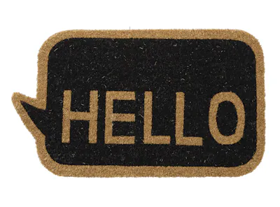 Hello Bubble Coir Door Mat