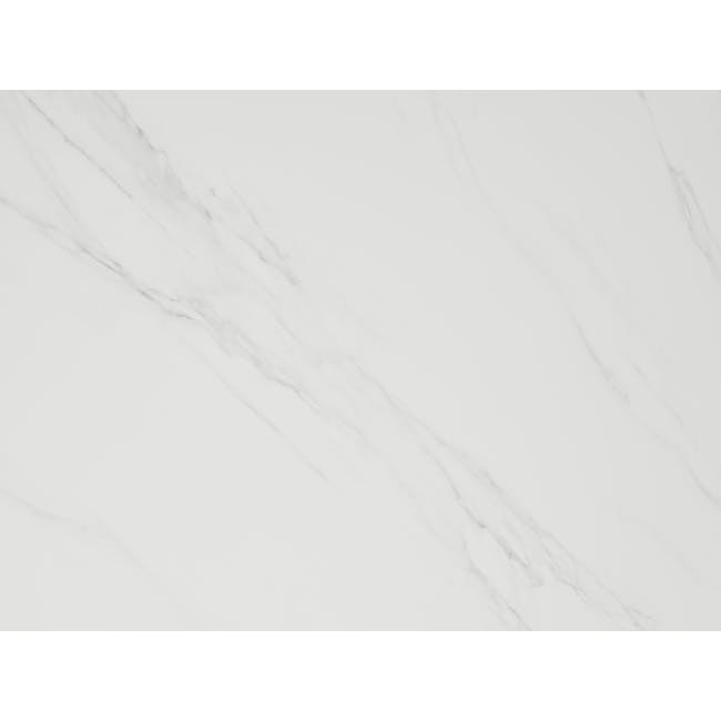 Edna Dining Table 1.8m in Marble White with 4 Lawson Dining Chairs in Beige (Faux Leather) - 7 - White marble texture