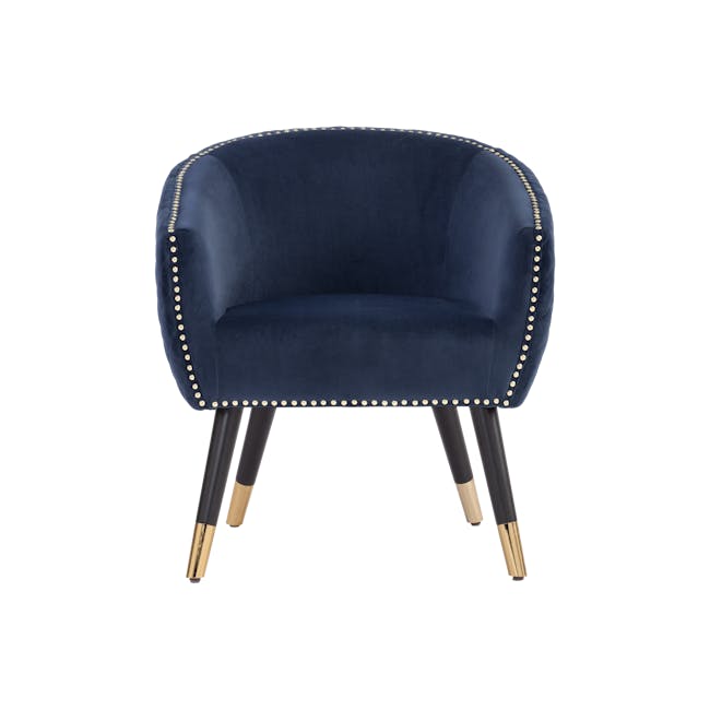 Harper Lounge Chair - Navy (Velvet) - 1