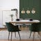 Cadencia Dining Table 2m with 4 Anneli Dining Armchairs in Dark Green - 10