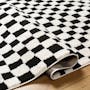 Adler Low Pile Checkerboard  Rug - Black (3 Sizes) - 2