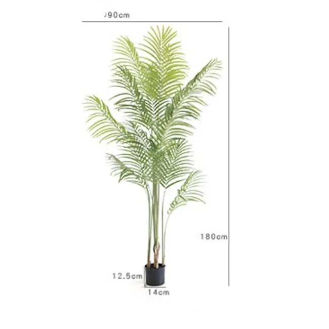 Potted Faux Areca Palm Tree 180 cm - 5