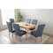 Nora Dining Chair - Natural, Navy - 1