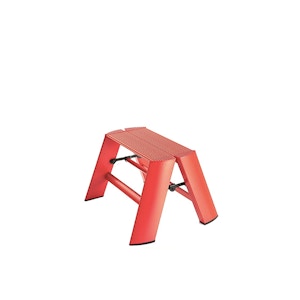 Hasegawa Lucano Aluminium 1 Step Stool - Red