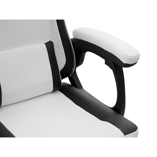 Zeus Gaming Chair - White (Faux Leather) - 7