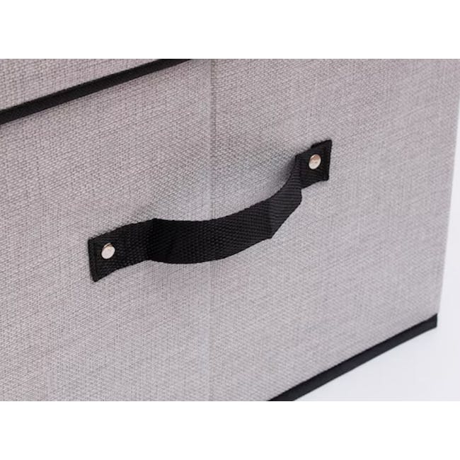 Jane Fabric Storage Case - Light Grey - Small - 5