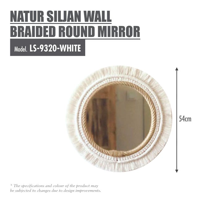 HOUZE Natur Siljan Wall Braided Round Mirror - 1