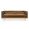 Cadencia 3 Seater Sofa with Cadencia 2 Seater Sofa - Tan (Faux Leather) - 4