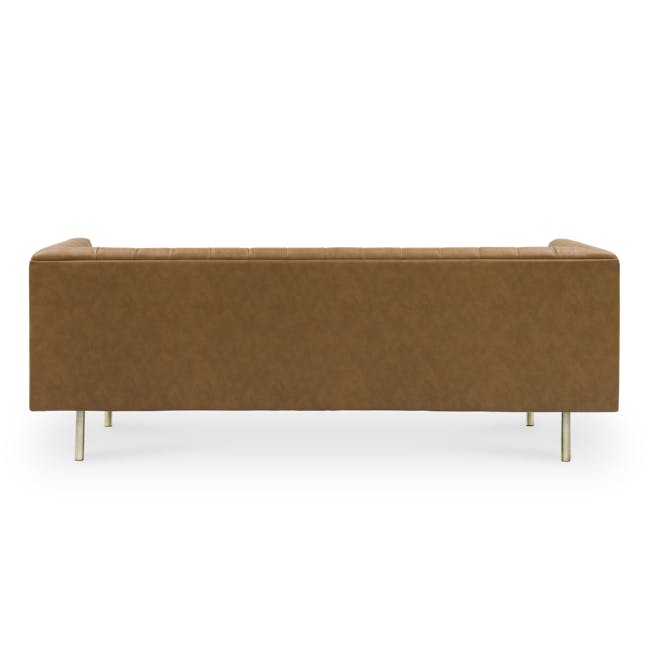 Cadencia 3 Seater Sofa with Cadencia 2 Seater Sofa - Tan (Faux Leather) - 7