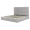 Isabelle King Storage Bed in Silver Fox (Fabric) with 2 Cadencia Twin Drawer Bedside Tables - 5