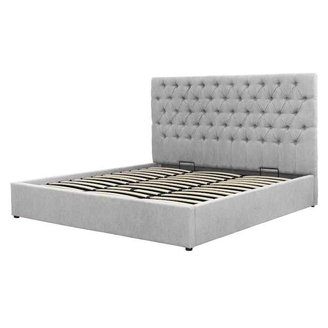 Isabelle King Storage Bed - Silver Fox (Fabric) - 5