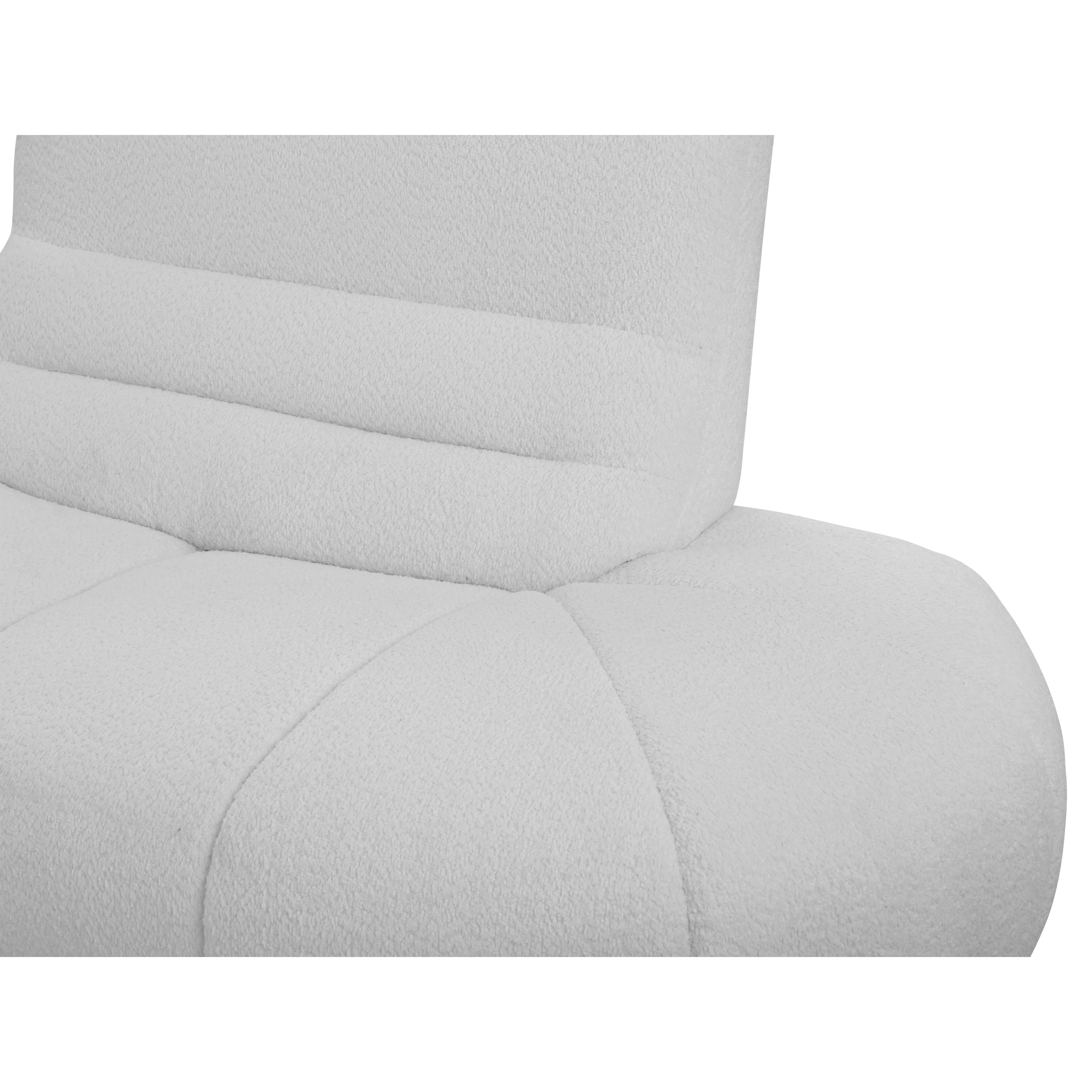 Tara 3 Seater Corner Extended Sofa - Grey - 29 - Luxurious white upholstered sofa, Soft, plush fabric upholstery, Modern