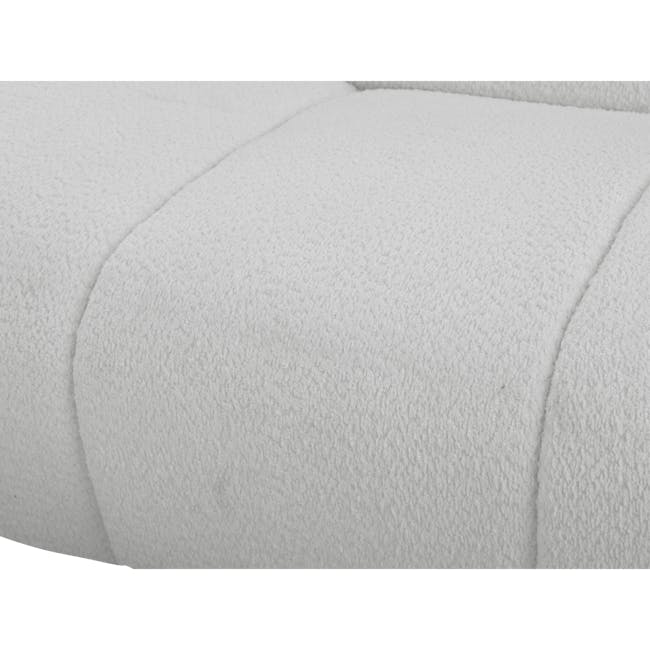 Tara Right Extended Chaise Sofa Unit - Grey - 6 - Soft, fluffy, textured, white, luxurious, cozy, comfortable, plush