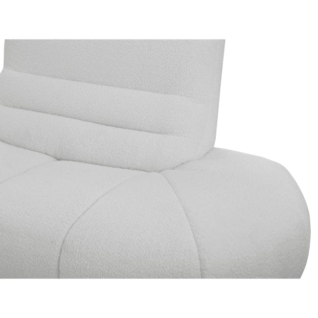 Tara Right Extended Chaise Sofa Unit - Grey - 5 - Luxurious white upholstered sofa, Soft, plush fabric upholstery, Modern