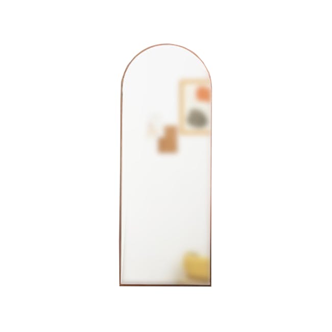 (As-is) Lindsey Arched Frameless Standing Mirror 60cm - Maple Oak - 2 - 1