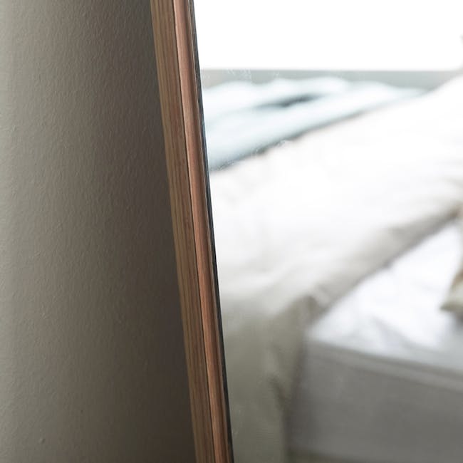 (As-is) Lindsey Arched Frameless Standing Mirror 60cm - Maple Oak - 2 - 12