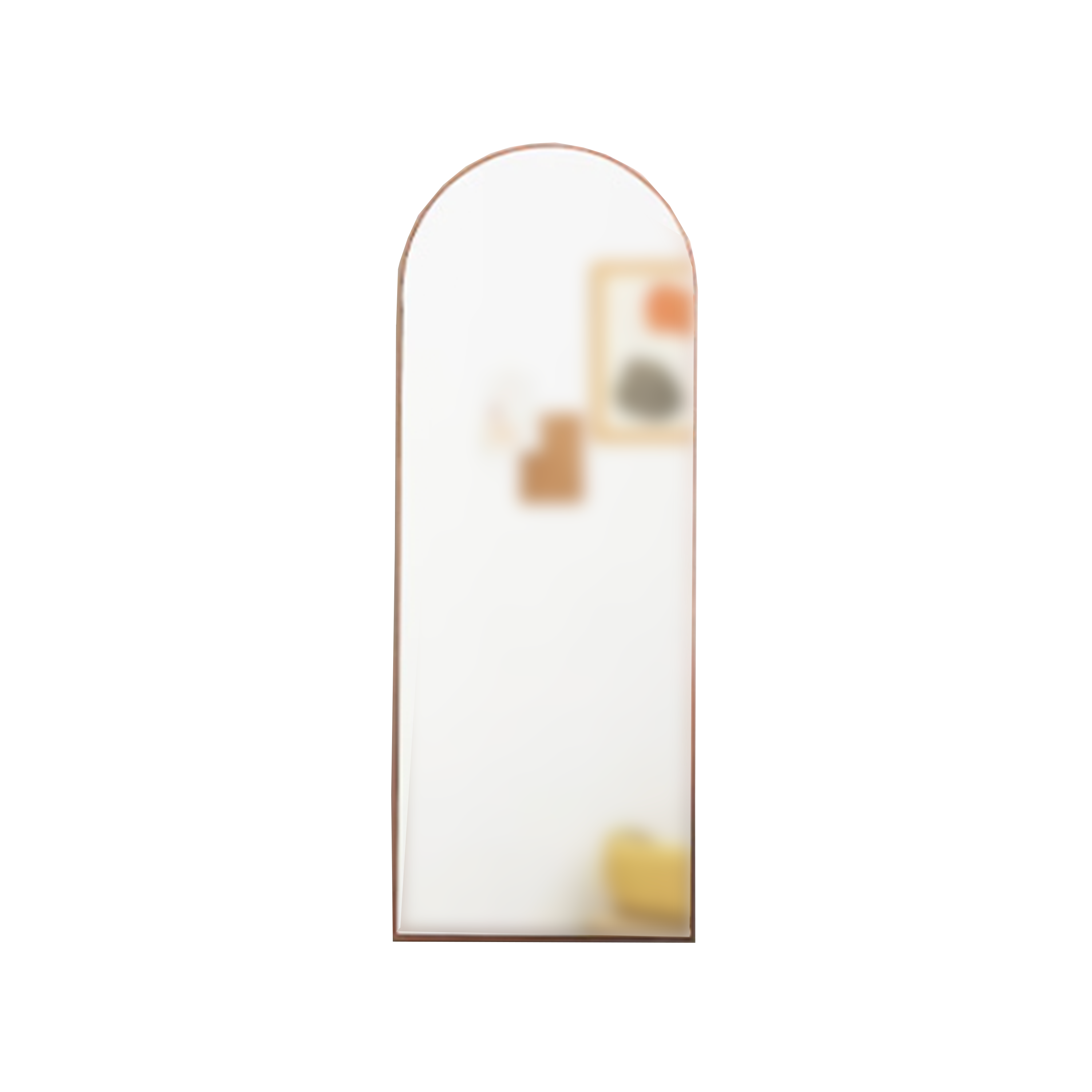 Lindsey Arched Frameless Standing Mirror 60cm - Maple Oak