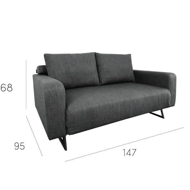 Aikin 2.5 Seater Sofa Bed - Ash Grey - 5