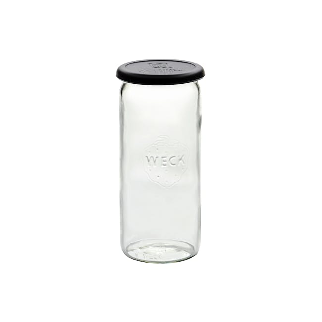 Weck Jar Cylinder with Black Silicone Lid (3 Sizes) - 3
