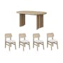 Catania Dining Table 1.6m with 4 Catania Dining Chairs - 0