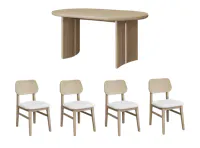 Catania Dining Table 1.6m with 4 Catania Dining Chairs