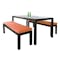 Bondi 3 Pcs Outdoor Dining Set - Orange Cushion - 0
