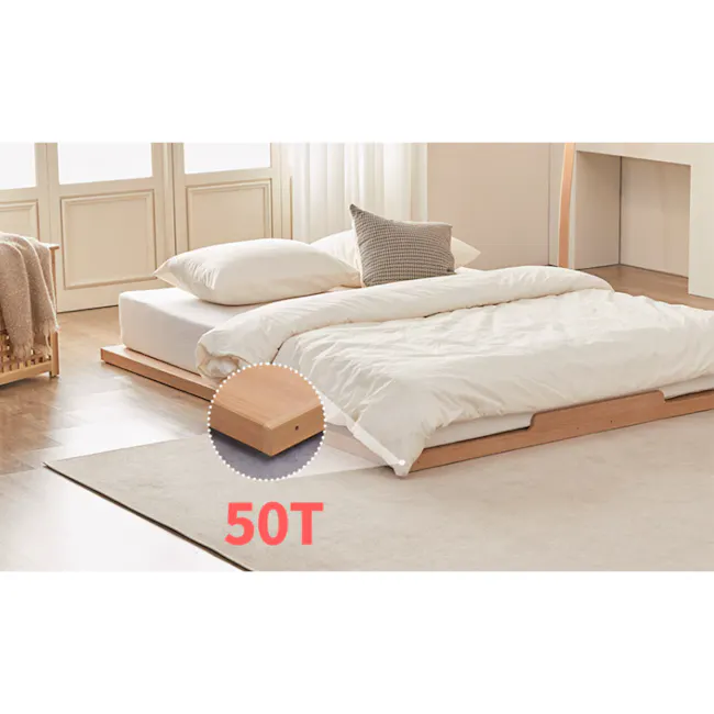 Akira Queen Modular Floor Platform Bed - Oak - 6