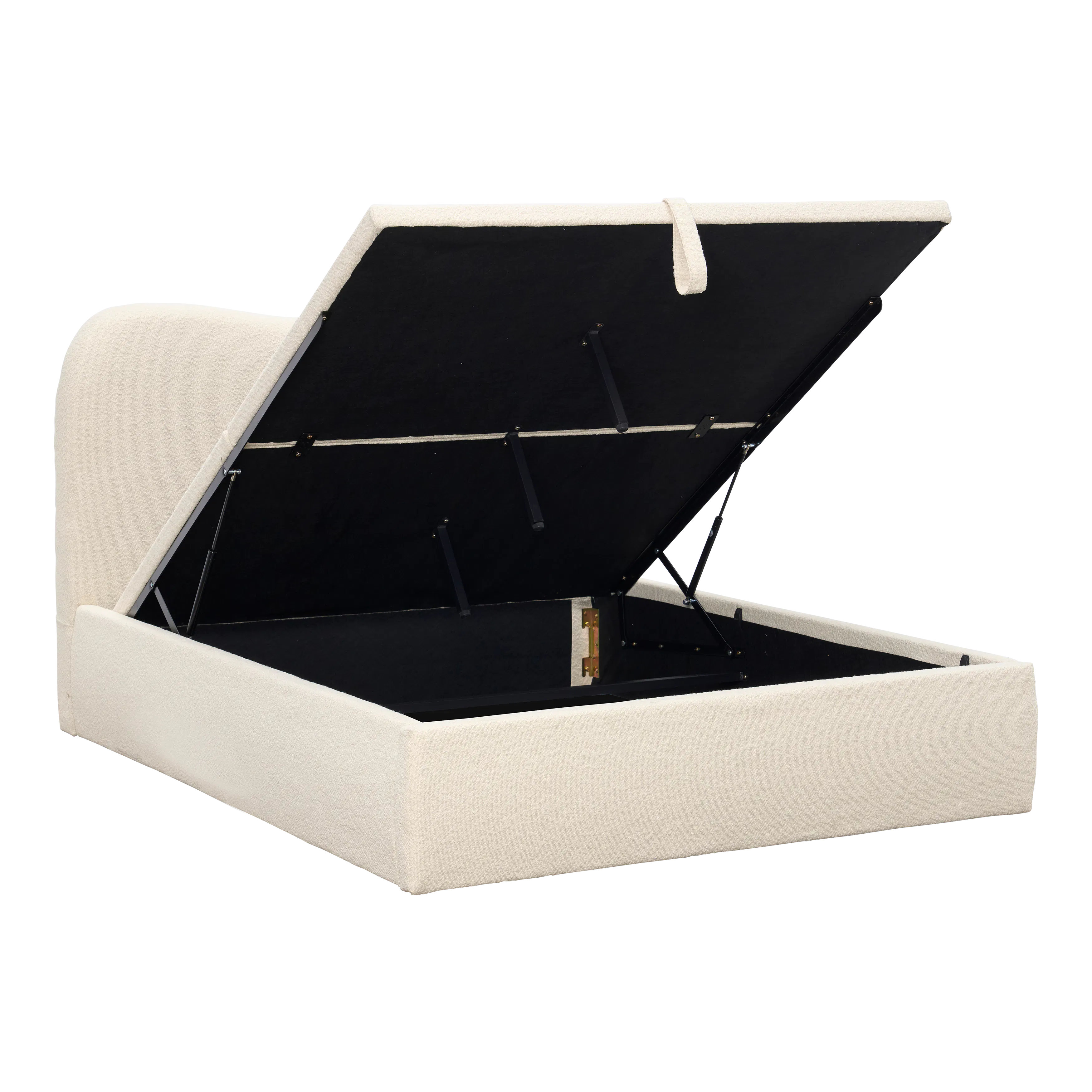 Arianna King Storage Bed - Ivory Boucle - 12