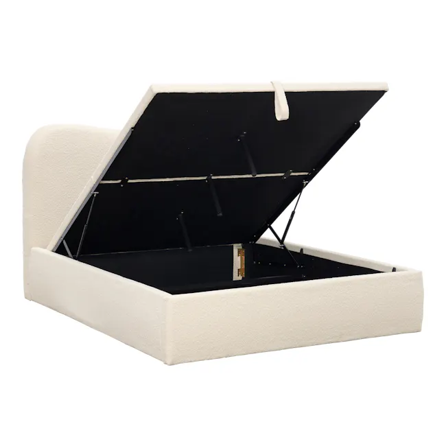 Arianna King Storage Bed - Ivory Boucle - 12