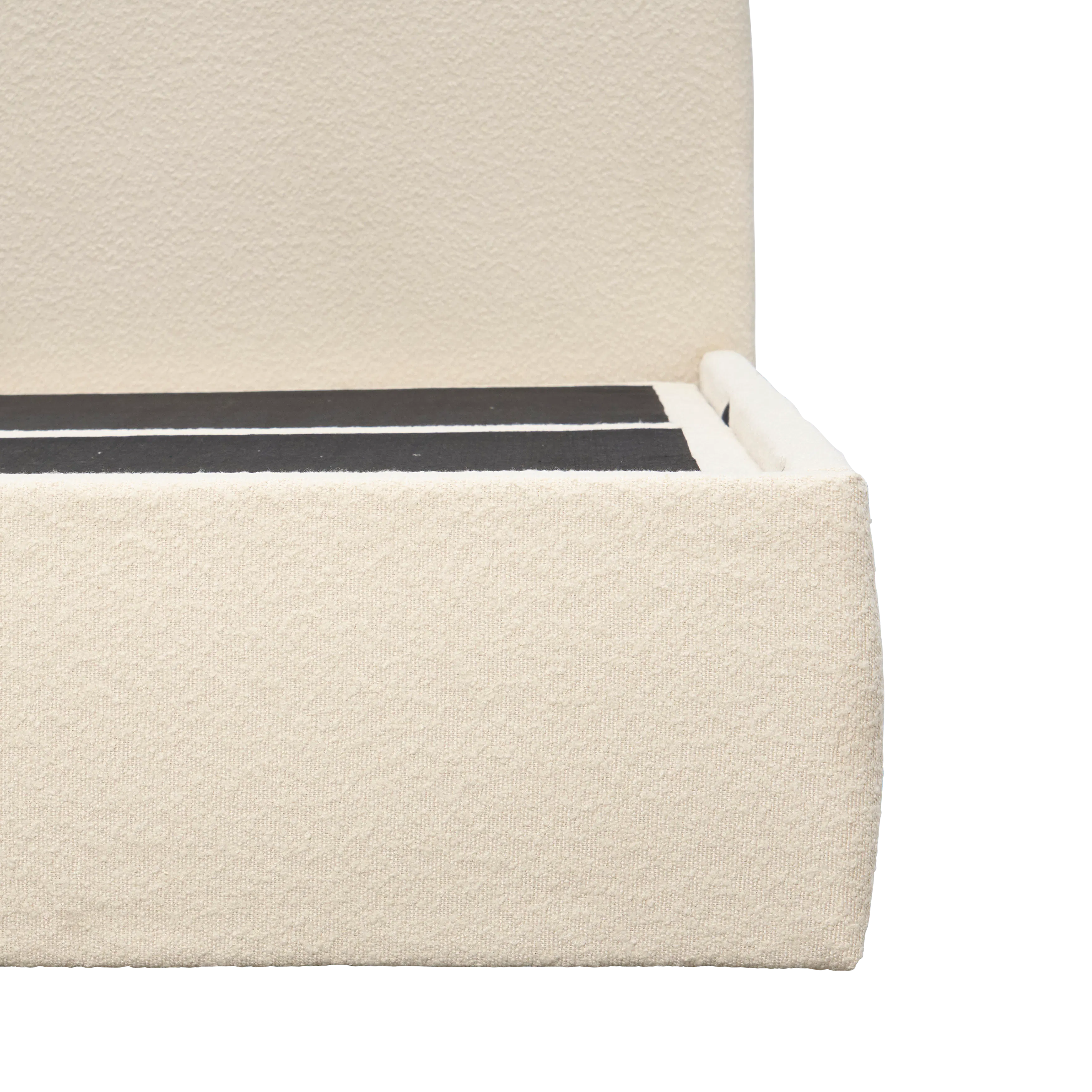Arianna King Storage Bed - Ivory Boucle - 17