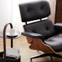 Abner Lounge Chair and Ottoman - White (Genuine Cowhide) - 3
